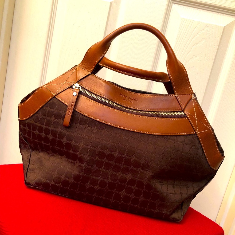 kate spade Brown and Tan Signature Satchel